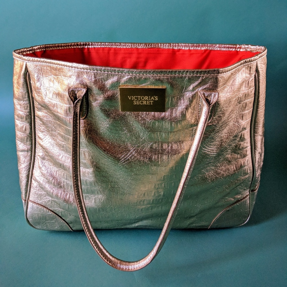 NWOT Victoria's Secret Gold Tote Bag